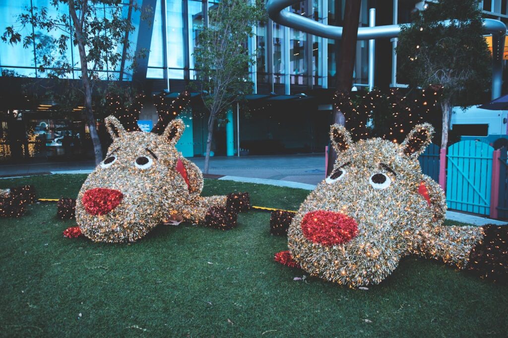 reindeer with christmas lights