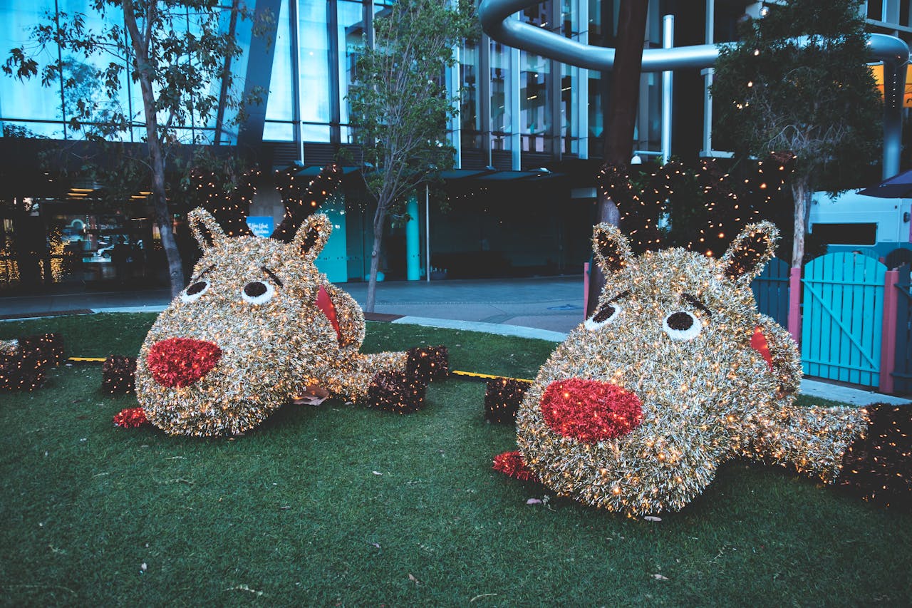 reindeer with christmas lights